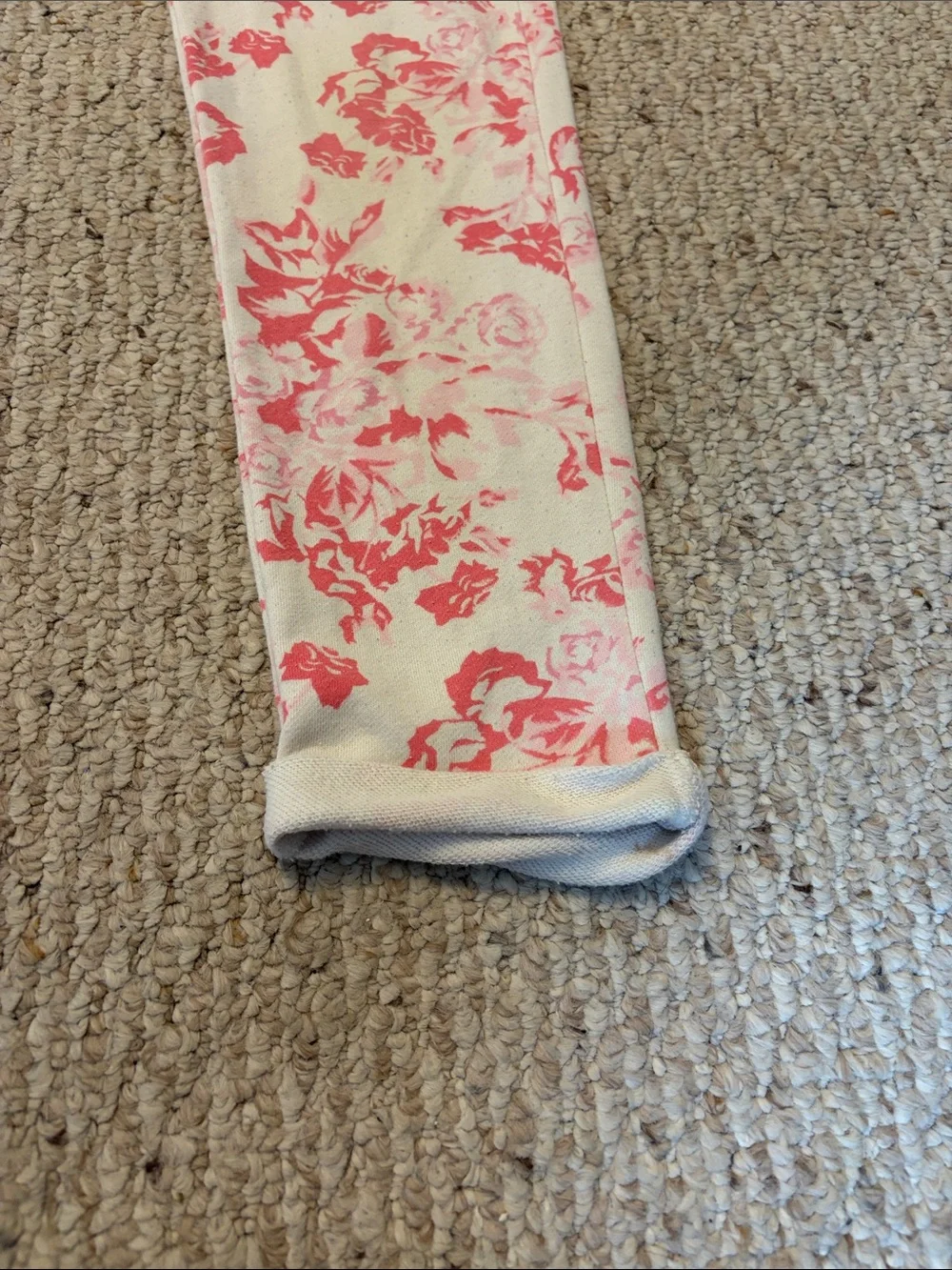 The Children's Place Girls Joggers with Pink Floral Print